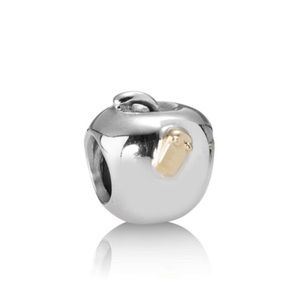 Pandora Apple & Worm Charm